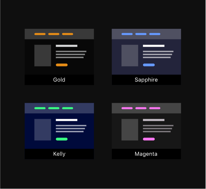 wp dark mode ready made color schema