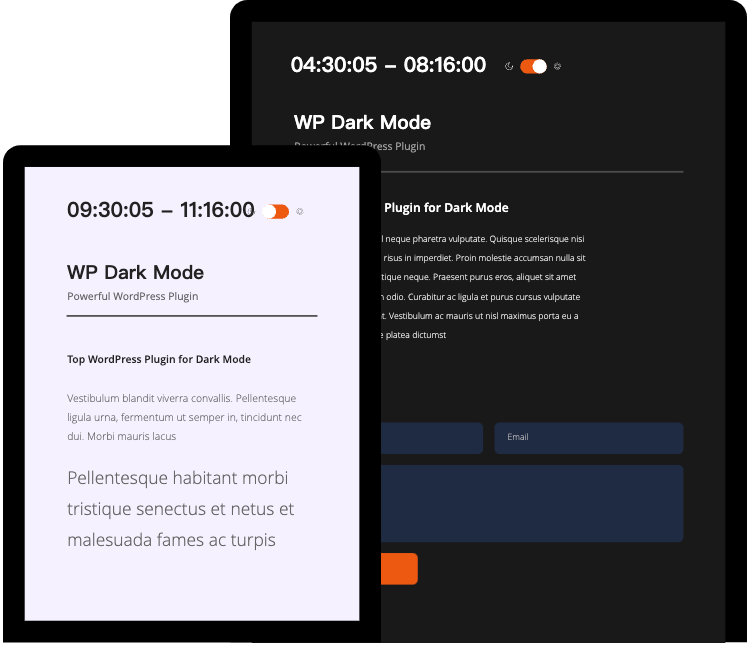 wp dark mode time mode