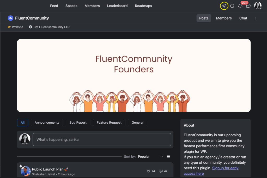 FluentCommunity-dark-mode-1024x684