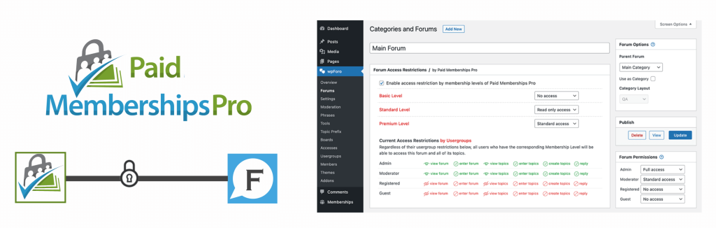 wpForo Paid Memberships Pro Integration