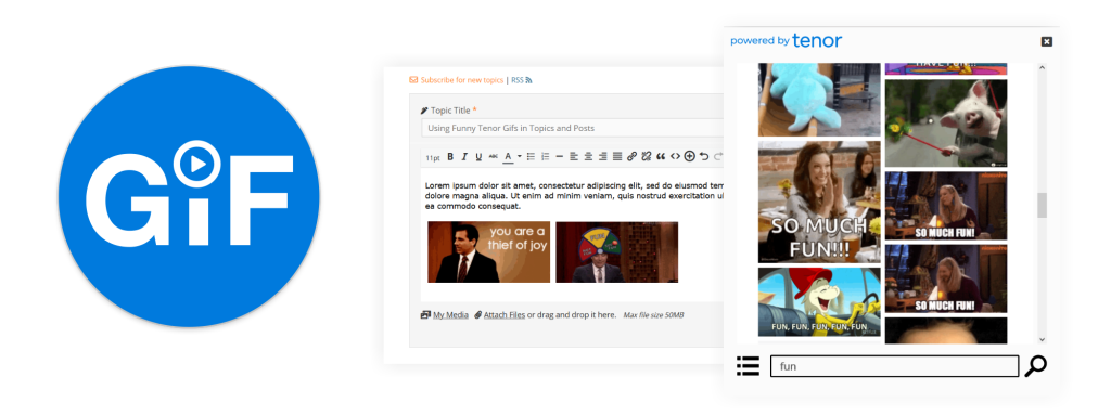 wpForo Tenor GIFs Integration