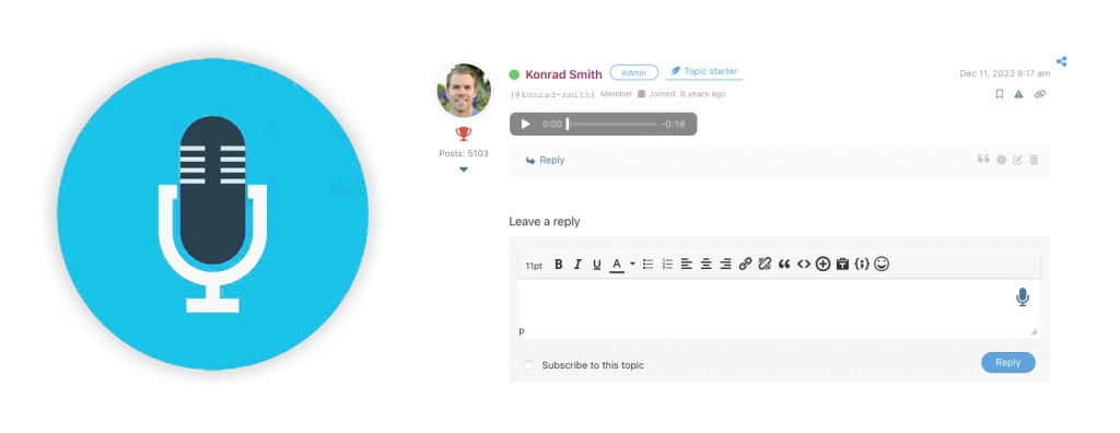 wpForo Voice Posting